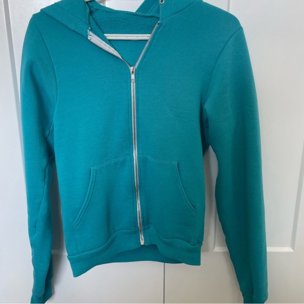 Teal Zip-Up Hoodie